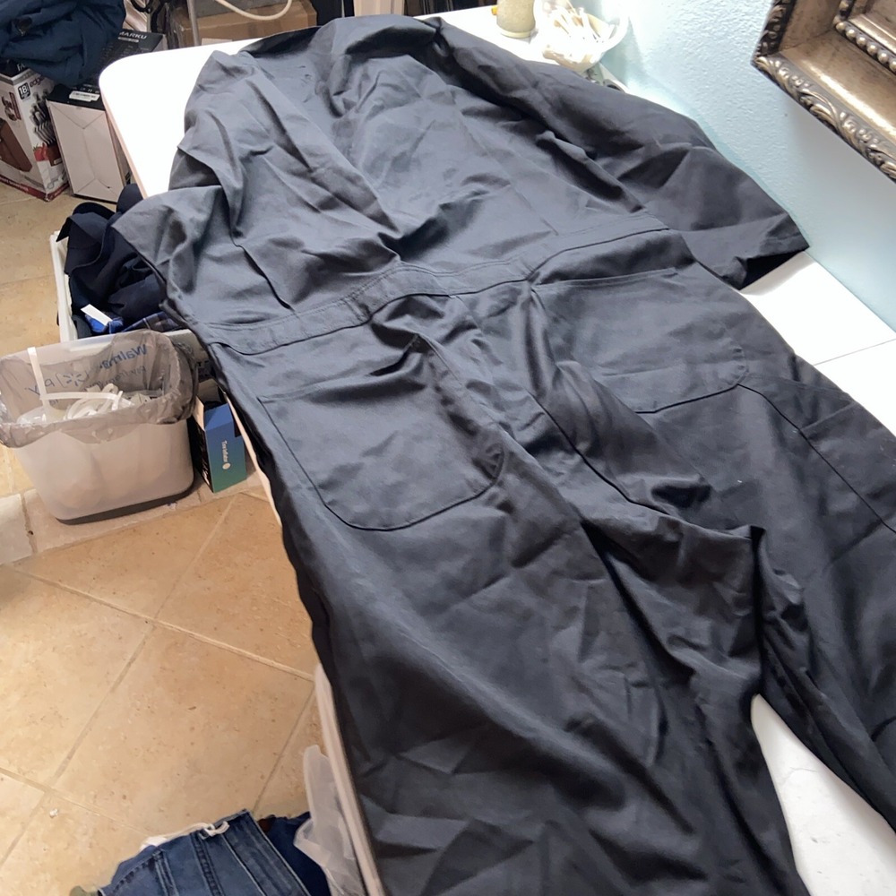 Red Kap mens Coverall 52 Black Long Sleeve Mechanic - Picture 9 of 9